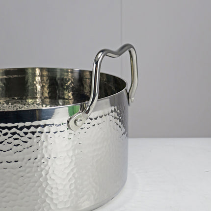 28cm Large Stainless Steel Stockpot, Triple Layer Induction Compatible Saucepan