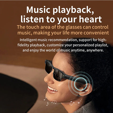 Portable AI Glasses with 4G Memory and 6-7H Music/Call Time