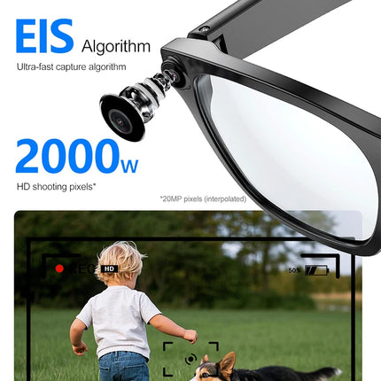 Wireless AI Glasses with 10m Range, Waterproof Design, and Hands-Free Calls