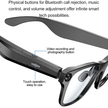 Wireless AI Glasses with 10m Range, Waterproof Design, and Hands-Free Calls