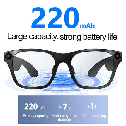 Wireless AI Glasses with 10m Range, Waterproof Design, and Hands-Free Calls