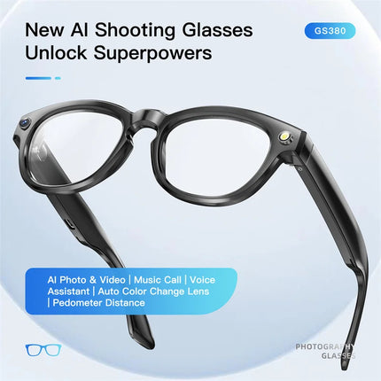 AI Smart Glasses with Built-in Bluetooth, Long-Lasting 260mAh Battery, IP65 Waterproof