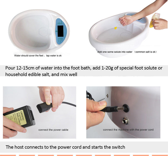 Digital Ionic Foot Spa Bath Machine with Hydrogen Technology 40W