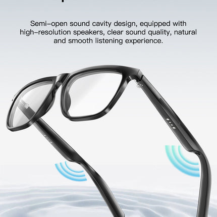 Portable AI Glasses with 10m Wireless Range and 150mAh Battery, P65 Water-Resistant
