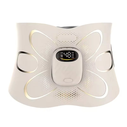 Cordless Rechargeable EMS Abdominal Massage Belt with Warming Function and Adjustable Fit