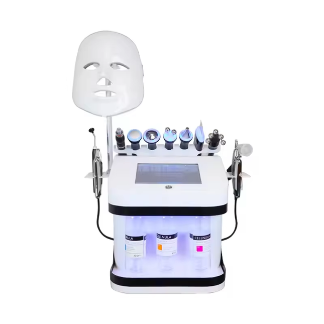 Professional 11-in-1 Hydrodermabrasion Facial Machine with Oxygen Spray and LED Mask