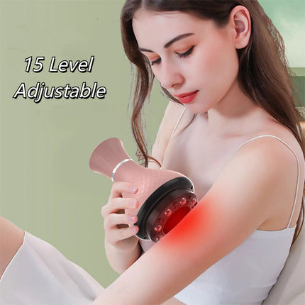 2-in-1 Electric Cupping Massager with Microcurrent and Vibration, Portable USB Rechargeable