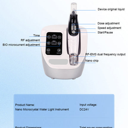 Portable Nano Micro Needle Hydra Pen Skin Rejuvenation Device with LCD Display