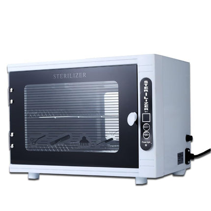 12L UV Ozone Sterilizer Cabinet with Glass Door Stainless Steel Towel Disinfection Unit