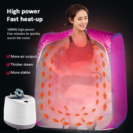Home Steam Sauna Box 1000W Folding Detox Tent with 9-Level Temperature Control