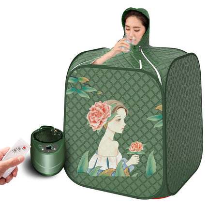 Home Steam Sauna Box 1000W Folding Detox Tent with 9-Level Temperature Control