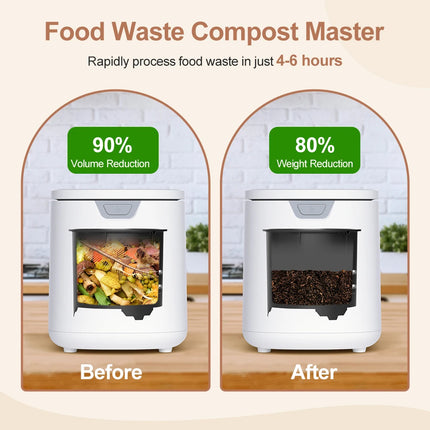 Compact 3.5L Kitchen Compost Machine with Nano Ceramic Inner Pot & Odor Filter