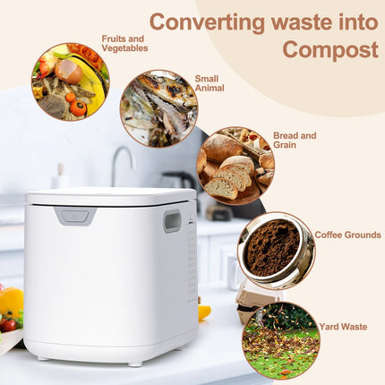 Compact 3.5L Kitchen Compost Machine with Nano Ceramic Inner Pot & Odor Filter