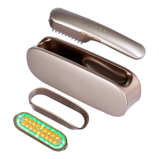 Portable Hair Growth & Facial Toning Device with Multi-Color Light & Wireless Charging