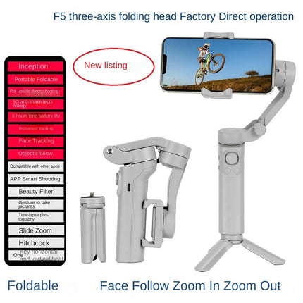 Compact Foldable Phone Gimbal Stabilizer with FPV Mode & 2200mAh Battery