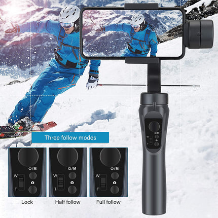 Cordless 3-Axis Smartphone Gimbal with Object Tracking & Zoom Control, 2500mAh Battery