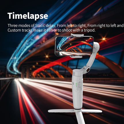 3-Axis Handheld Phone Gimbal Stabilizer with Object Tracking & Time-Lapse Mode
