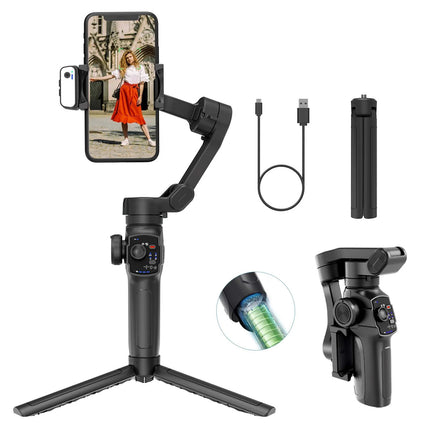 3-Axis Foldable Gimbal with Beauty Filter, Multiple Shooting Modes & Compact Design
