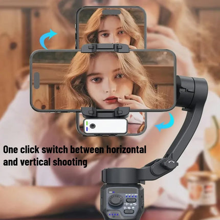 3-Axis Foldable Smartphone Gimbal with Zoom, Panoramic, and Multiple Shooting Modes