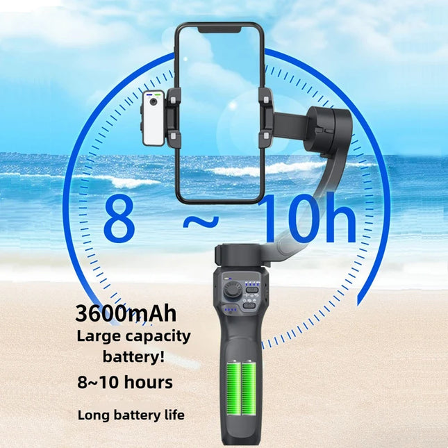 3-Axis Foldable Smartphone Gimbal with Zoom, Panoramic, and Multiple Shooting Modes