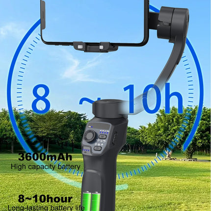 Compact 3-Axis Stabilizer with Zoom, Panoramic & Inception Modes