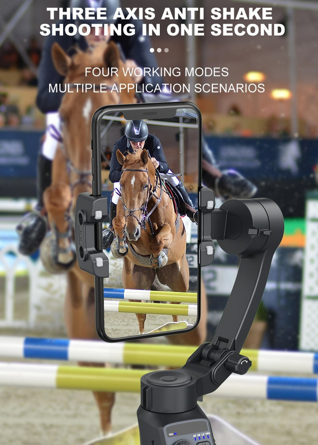 Compact 3-Axis Stabilizer with Zoom, Panoramic & Inception Modes