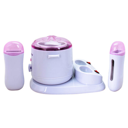 3-in-1 Wax Warmer Roll On Hair Removal Kit with Aloe Formula for Body and Legs