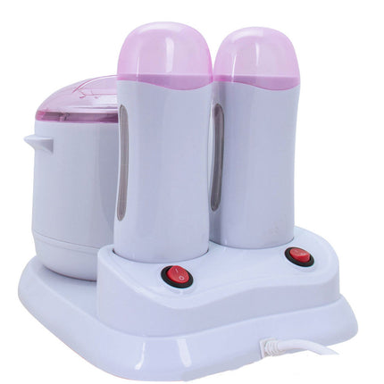 3-in-1 Wax Warmer Roll On Hair Removal Kit with Aloe Formula for Body and Legs