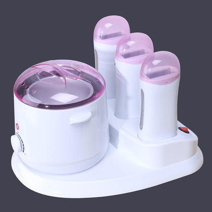 3-in-1 Wax Warmer Roll On Hair Removal Kit with Aloe Formula for Body and Legs