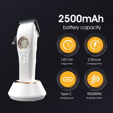 Professional Cordless Hair Clippers 10000 RPM Rechargeable Hair Cutting Machine with Strong Motor