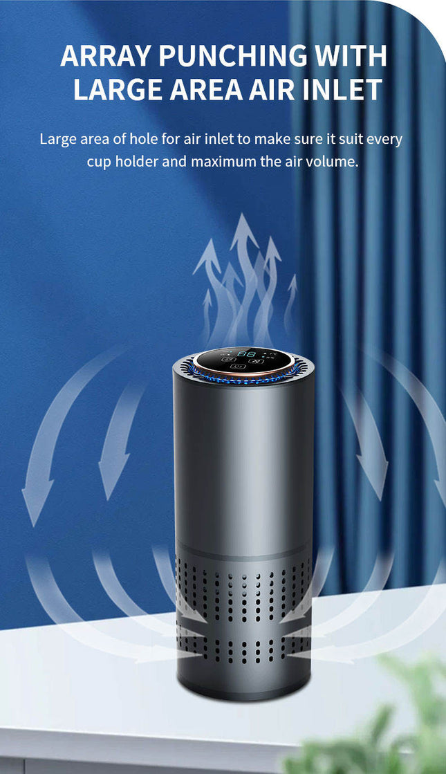 Portable  HEPA Air Purifier for Car Home and Office USB Powered Odor and Dust Filter