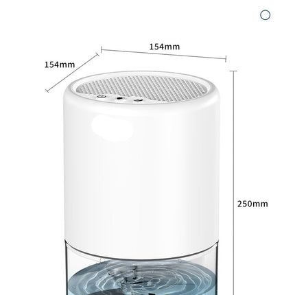 Compact Household Dehumidifier 350ml Daily Moisture Removal with 1L Tank & LED Display