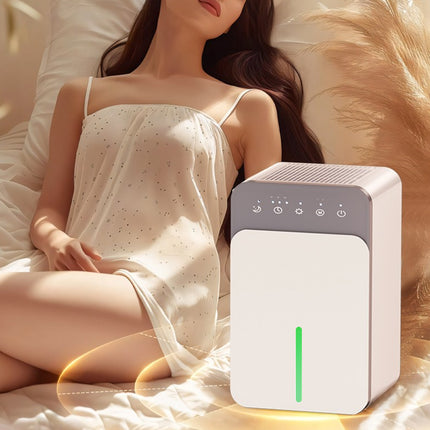 Portable Semiconductor Dehumidifier with 1.5L Water Tank Touch Control for Bedroom and Home