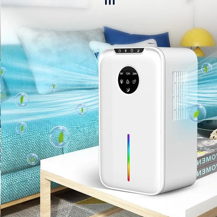Portable Household Dehumidifier with 1L Water Tank and Electronic Humidity Control