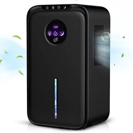 Compact Electric Dehumidifier 1200ML Capacity with Adjustable Humidity Control