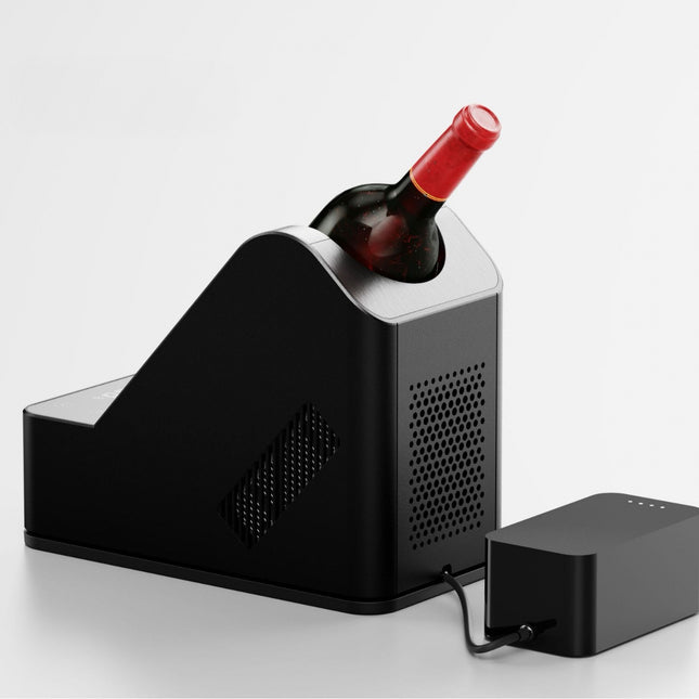 Portable Electric Wine Cooler Container with Adjustable Temperature and 18000mAh Battery