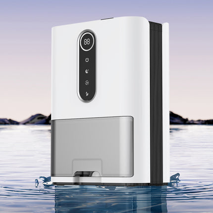 Small Electric Air Dehumidifier 2L Tank with LED Display for Home and Office