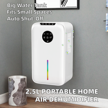 Portable 1L Electric Dehumidifier Compact Home Moisture Control Air Dryer for Household Use