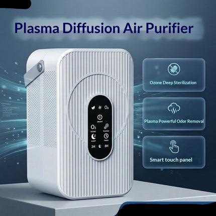 Portable Negative Ion Air Purifier with Touch Control Quiet Odor Reduction for Home Bathroom