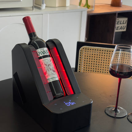 Portable Battery Wine Cooler Single Bottle Chiller with Adjustable Temperature Control