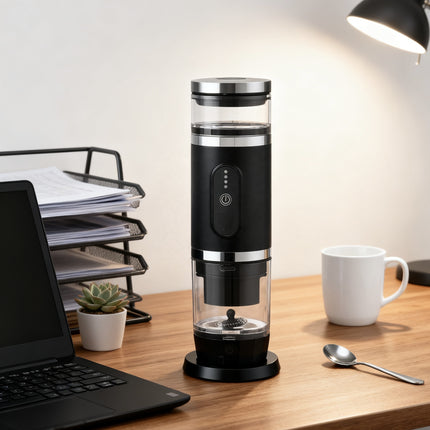 Portable USB Rechargeable Espresso Coffee Maker with 20 Bar Pressure and Heating Function 4-in-1