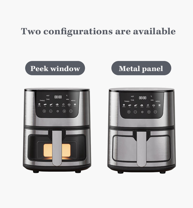 7L Smart LCD Touch Air Fryer with Detachable Non-Stick Oil Container and Microcomputer Control