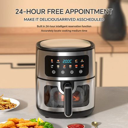 8L Single Basket Air Fryer Touchscreen Control Easy Clean Non Stick Cooking Fryer