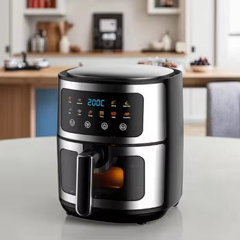8L Single Basket Air Fryer Touchscreen Control Easy Clean Non Stick Cooking Fryer