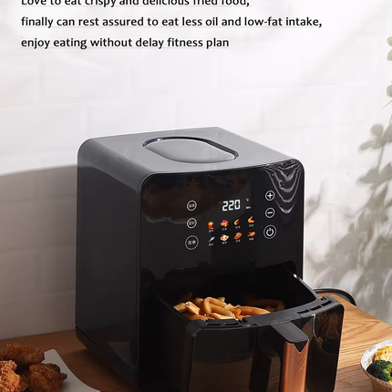 1400W Digital Air Fryer Oven Multi Function Rotisserie Dehydrator 6L Capacity Kitchen Cooker