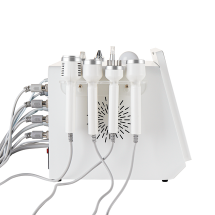 Portable 8 in 1 Facial Beauty Machine Skin Analyzer with LCD Display and Multiple Attachments