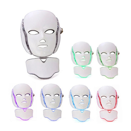 Rechargeable 7 Color Light Facial Care Device with Waterproof Design and Adjustable Settings