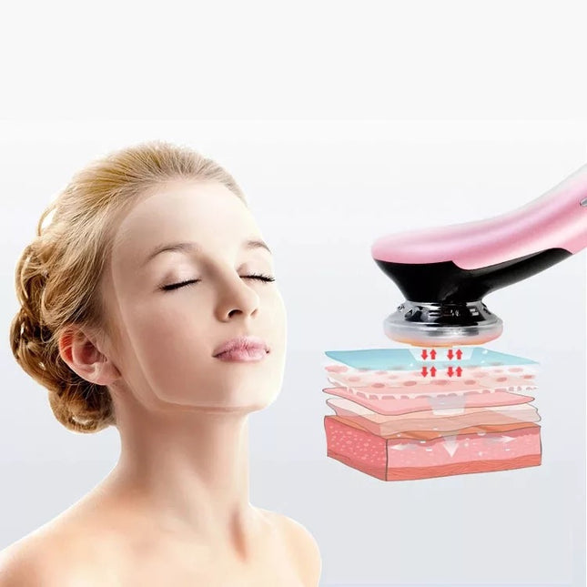 Rechargeable Facial Beauty Device with Warm and Cool Modes for Skin Care and Face Massage