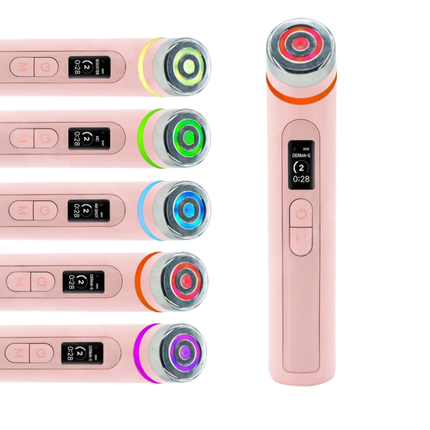 Multifunction 6-in-1 Handheld Face & Eye Beauty Wand – Portable Rechargeable Design