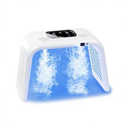 Dual Spray LED Light Beauty Care Device Handheld Facial Mist for Home and Salon Use